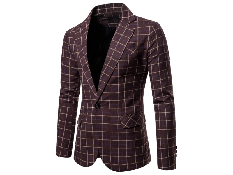 Blazer Masculino Xadrez - Marrom Zarrue.com