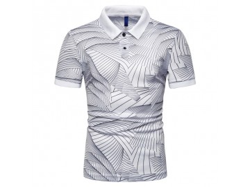 Camisa Polo Join Venture Estampada - Branca 