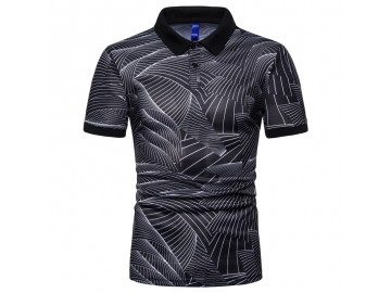 Camisa Polo Join Venture Estampada - Preto 