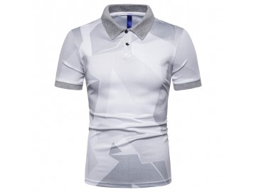 Camisa Polo Estampada Future - Cinza 