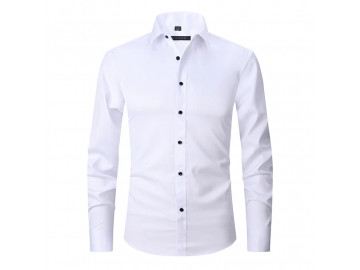 Camisa Masculina Social Confort Manga Longa - Branca 